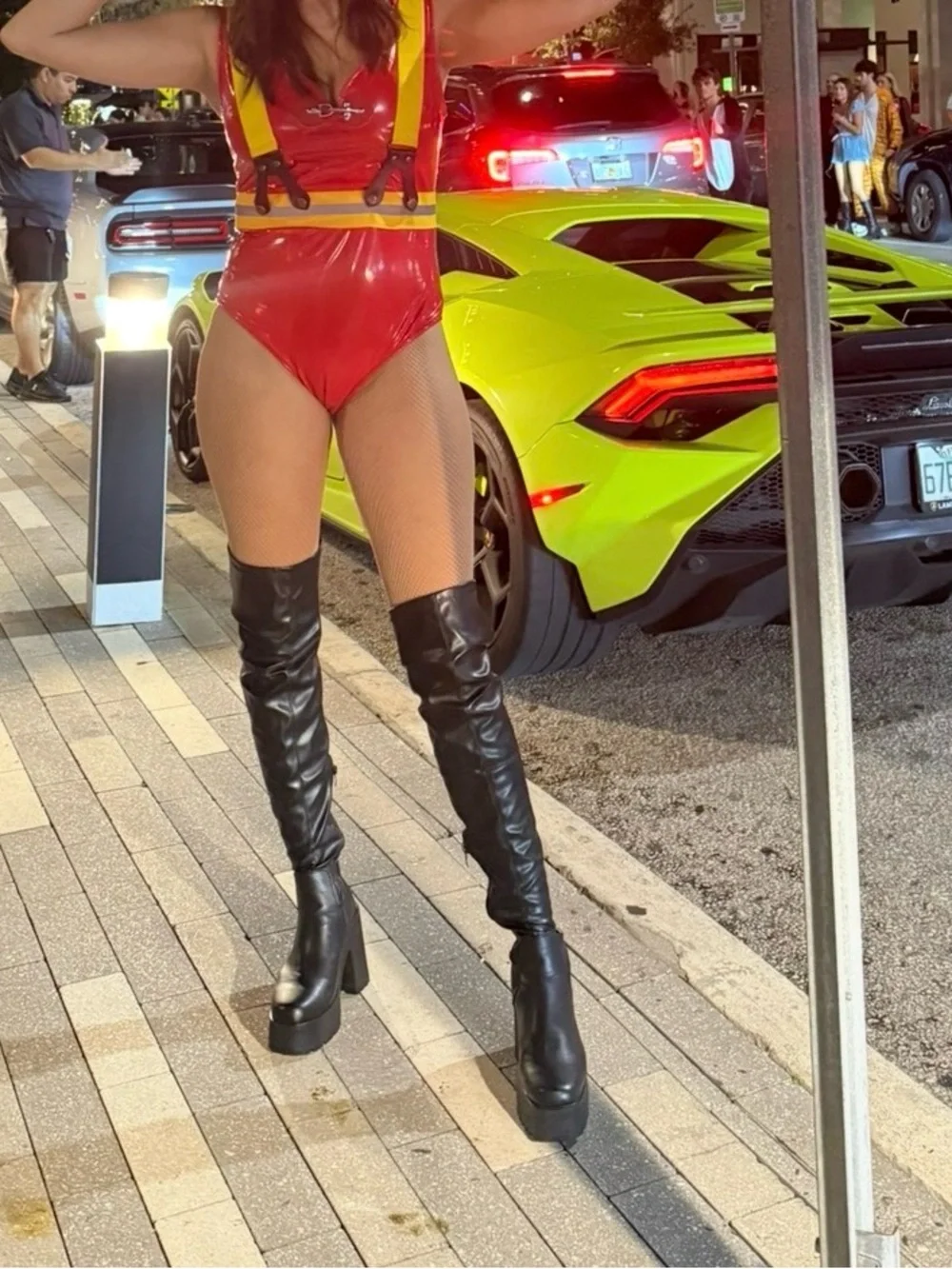 Black Platform Knee-High Boots